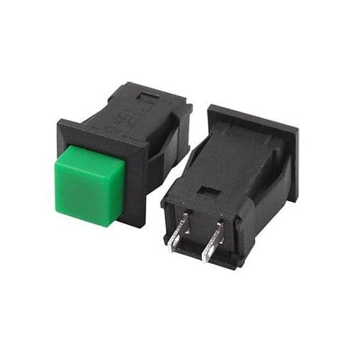 AC 125V/3A 250V/1A NO N/O SPST Latching Green Push Button Switch ON/OFF