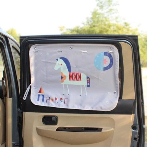 1pc 70*50cm Car Cartoon Curtain Cover Sun Blocking Auto Curtain Side Blocking Tensile Sunshade Curtain For Children In Summer