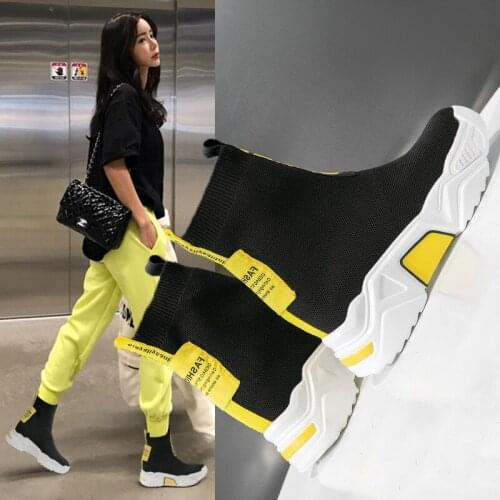 Martin boots female 2020 new old shoes thick platform womens boots 8cm increased womens shoes casual boots socks shoes