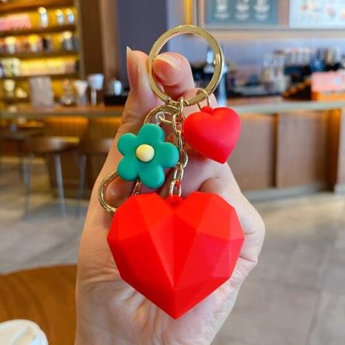 Cute Anime DIY Animal Fruit Keychain for Keys Kawaii Cartoon Big Eared Dog Frog Pudding Dog Penguin Women Bag Pendant Key Chain