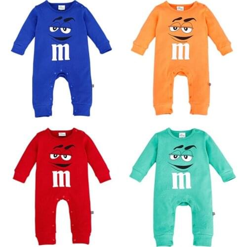 Baby Boys Girls Romper Cotton Body Suits Infant Funny Face Layette Multi-Color Sleep and Play Jumpsuit Outfits for 0-12 Months