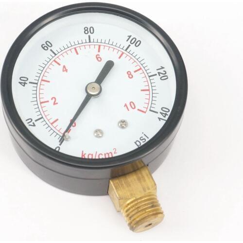 0-140 PSI Measurement Range Air Compressor Pressure Gauge 60mm Face Radial Mount G1/4" Pneumatic Part
