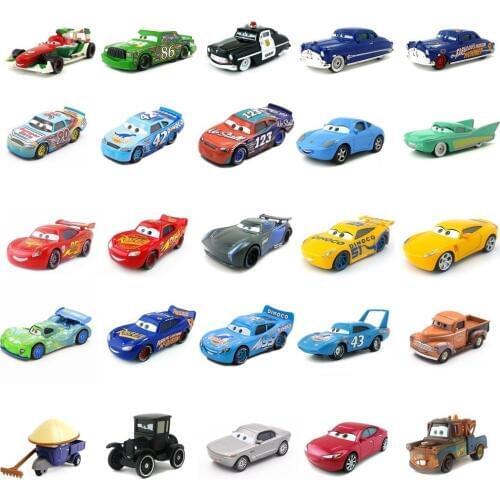 Disney Pixar Cars 3 27Styles Lightning McQueen Mater Jackson Storm Ramirez 1:55 Diecast Metal Alloy Model Toy Car for children