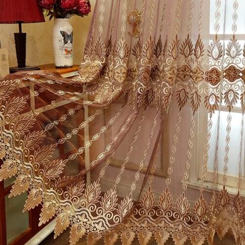 Window screen living room balcony window screen water soluble embroidery screen finished custom embroidery screen curtain