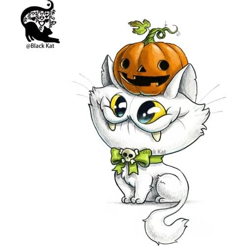 Grimace Pumpkin with Fangs Cat Metal Cutting Dies for Scrapbooking Craft Halloween Gift Card Making Stencil Embossing Cuts