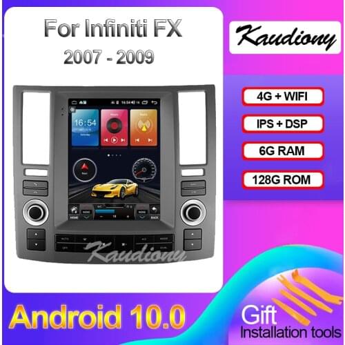 Kaudiony 10.4" Android 10 For Infiniti FX FX35 FX45 Car DVD Player Auto GPS Navigation Car Radio Automotivo Stereo 4G 2007-2009