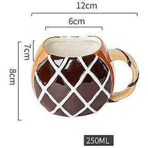 New Donut Coffee Cup with Handle Doughnut Christmas Gifts Ceramic Juice Milk Mugs Tea Cups Couple Children Lover Home Drinkware