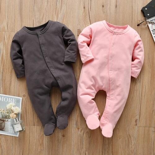 Boys Girls Romper Newborn Baby Pure Cotton Footed Jumpsuits Autum Infant Onesies Baby Growing Overalls indoor Toddler Clothes