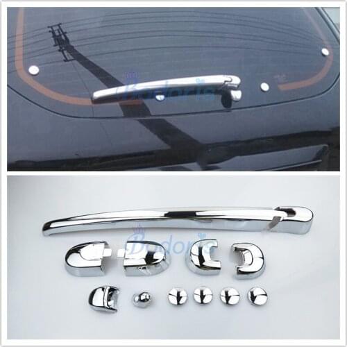 For Hyundai Tucson 2005-2012 Rear Window Blade Cover Wiper Protective Moulding Trims Panels Kits Chrome Auto Accessories