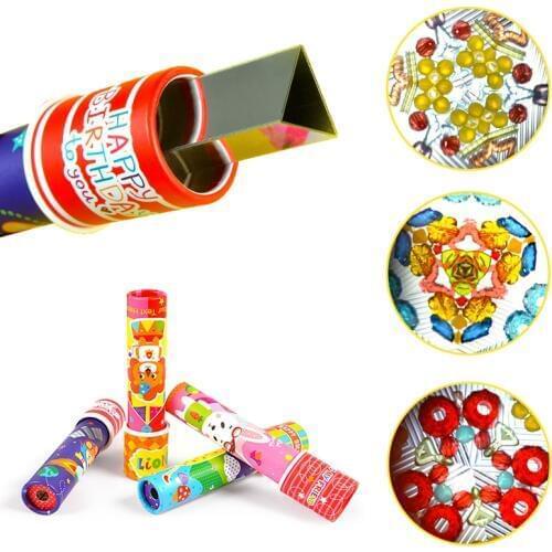 Cartoon kaleidoscope multi-prism childrens handmade diy making scientific experimental sensory science educational toys