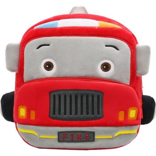 Cartoon Plush Car Toy Backpacks Kindergarten Schoolbag Kids Travel Mini Bag Children Plushie School Bags Girls Boys Bookbag