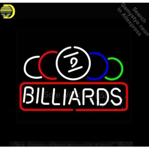 Ball Billiard Pool NEON SIGN Beer Bar Pub Art Neon Bulbs Neon Light Real Glass Tube Advertise Recreation room Indoor 17x14 VD