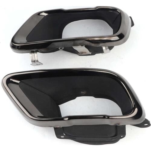 1 Pair Chrome Black Exhaust Muffler Tips Set End Pipe Trim Fit for X5 G05 M Sport 2019