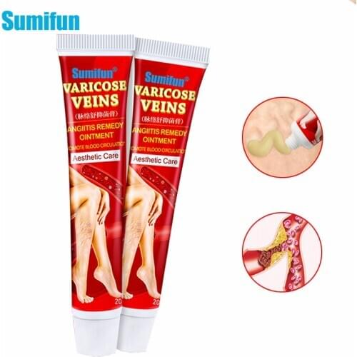 Sumifun 20g New Varicose Veins Treatment Cream 100% Original Vasculitis Phlebitis Spider Pain Relief Ointment Medical Plaster