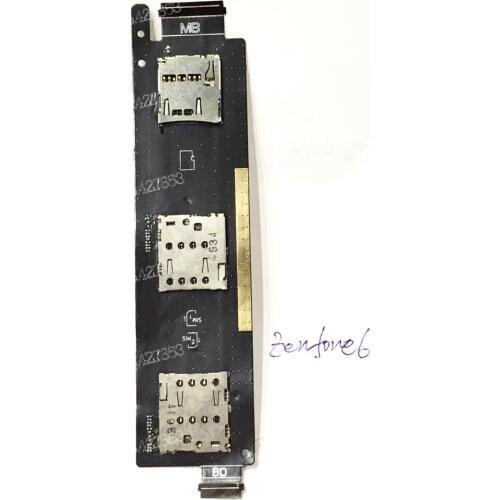 New Sim Card Reader Holder Connector For Asus Zenfone 6 Sim Slot Flex Cable