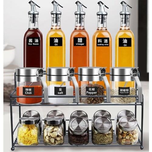 Cooking Seasoning Oil Bottle Set Sauce Bottle Glass Storage Bottles for Oil Vinegar Creative Oil Dispenser For Kitchen Accessory