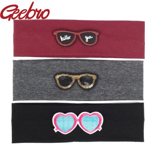 Gebro New Baby Kids Infant Children Solid Plain Stretch Cotton Glasses Headband Girls Boys Lovely Hair Band Accessories