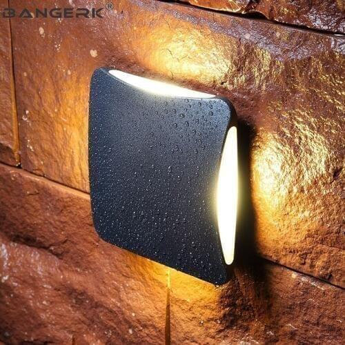 Simple Outdoor Modern Wall Lamp 12W LED Porch Lights Waterproof Sconce Aluminum Lighting Wall Lamps Garden Art Decor Fixtures