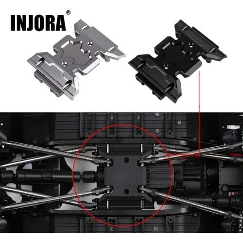 INJORA RC Car Aluminum Alloy Gearbox Mount Transmission Skid Plate for 1:10 RC Crawler Axial SCX10 III AXI03007