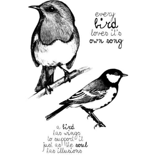 Birds Transparent Clear Silicone Stamp/Seal for DIY scrapbooking/photo album Decorative clear stamp B0039