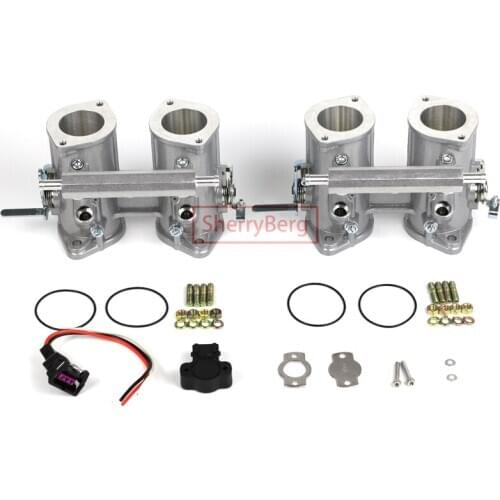 SherryBerg set of (2 TBS ) 50dcoe 50 dcoe 50mm Twin Throttle Body Injection + TPS + fuel rail Weber/Dellorto/Solex DCOE/DHLA