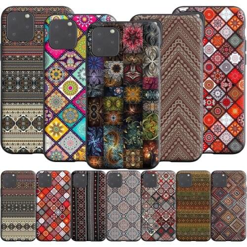 Ethnic Style Flower Silicone Case for Realme Narzo 30A GT NEO C3 C25 C21 C20 C17 C15 C12 C11 8 7 7i 6 6i Pro