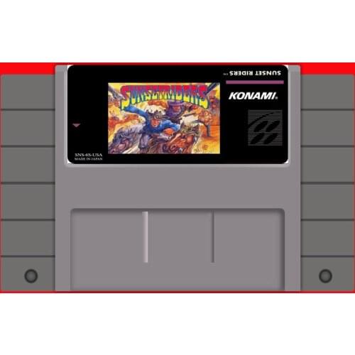 Sunsetriders 16 bit Big Gray Game Card For USA NTSC Game Player