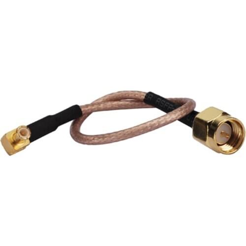 Supetbat MCX Male Right Angle to SMA Male Straight Pigtail RF Cable RG316 20cm for Wireless