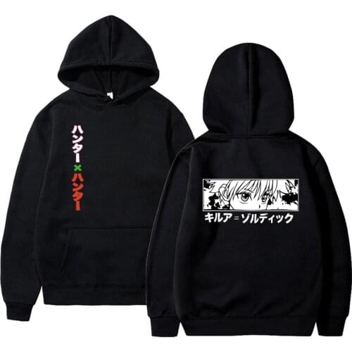 Streetwear Hoodies Hunter X Hunter Killua Men Zoldyck Devil Eyes Dark Punk Tops Unisex Harajuku Casual Hip hop Mens Sweatshirt