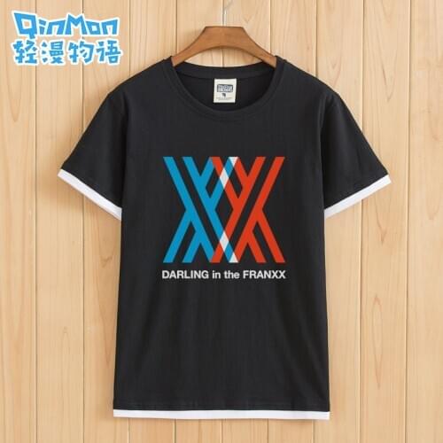 Top Anime Tees COSPLAY DARLING in the FRANXX Casual Fashion Short Sleeve Men&Women Summer full color T-shirt
