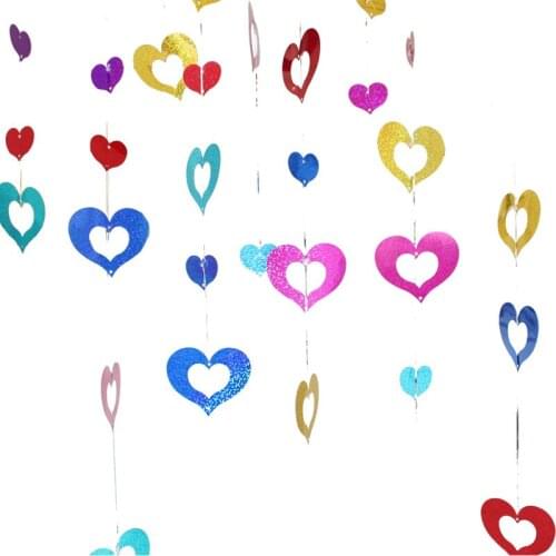 Balloon Rain Silk Heart Pendant Love Sequin Pendant Birthday Party Wedding Room Decoration Wedding Celebration Supplies