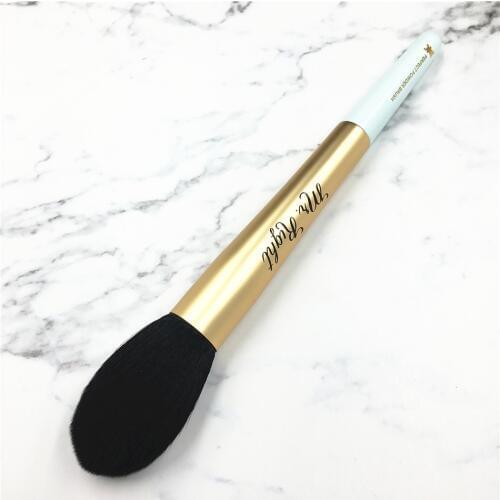 High End TF Blusher Brush Long Wood Handle Soft Fluffy Hair Blue Mr Right Perfect Face Powder Make up Brush