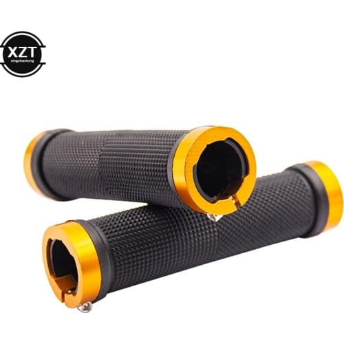 1Pair MTB BMX Road Cycling Handlebar Grips Anti-Skid Rubber Bicycle Grips Mountain Bike Lock On Bicycle Handlebars End Grips