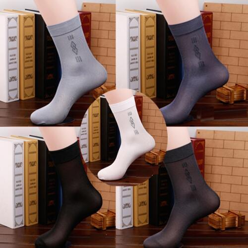 10 Pairs/lot Men Sock High Quality Business Casual Male Short Socks Summer Silk Thin Transparent Durable Breathable Sock
