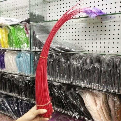 Wholesale Beautiful Gorgeous 10 pcs Red Ostrich feathers spine 16-20inch/40-50cm diy holiday party supplies