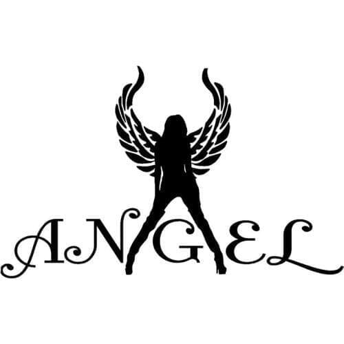 18.6CM*11.4CM Sexy Angel Decal Girl Wings Car Truck Window Mirror Vinyl Wall Sticker Car Stylings Black Sliver C8-0487