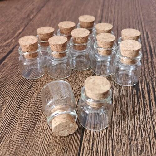 20Pcs 4ml Bayonet Type Empty Transparent Glass Storage Jars Bottle with Cork Wishing Bottles Decoration Vials 22x25x12.5mm