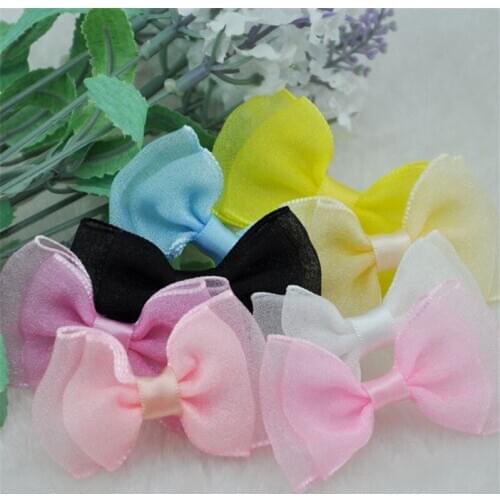 20pcs Fancy Organza ribbon bow wedding baby doll appliques Lots U pick B003