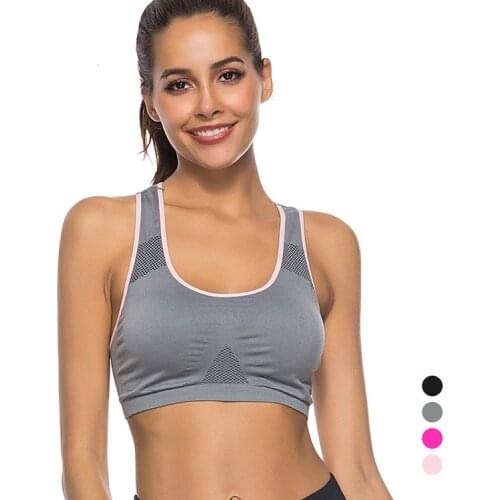 2021 Sports Fitness Bra Wireless Women Workout Running Yoga Casual High-impact Racerback Bra With Removeable Padding