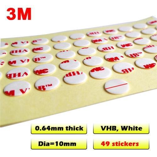 3M VHB 4930 Die Cutting High Performance Double Sided Acrylic Foam Adhesive Tape White (Dia=10MM Circle) We Can Offer Other Size