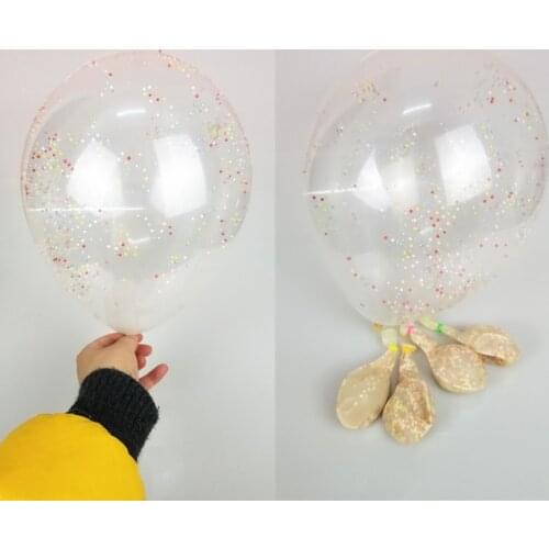APRICOT 5PCS Large 12inch Clear foam Balloon Latex Confetti Ballon Wedding Decoration Happy Birthday Balloons Party Supplies