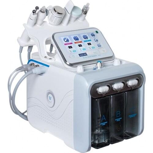 6 in 1 H2O2 Hydra Oxygen Jet Peel Skin Care Facial Cleaning Hydro Dermabrasion Oxygen Small Bubble Machine