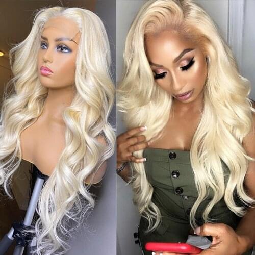 613 Honey Blonde13x4 Lace Front Wig Body Wave Human Hair Wig Remy Pre Plucked Brazilian Hair Frontal Wig For Women