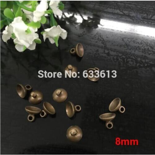 Free ship!!! 100pcs/lot 8mm bronze / silver / gold color to choose cap pendant connector bead cap, jewelry accessory