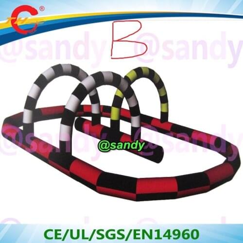 Free air ship to door,Pedal karting kids Inflatable Race air Track/inflatable Go karts Race Track/rental bumper car race track