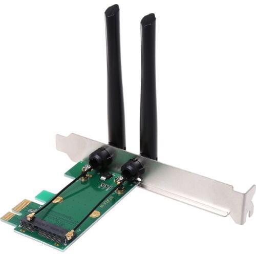 Wireless Network Card WiFi Mini PCI-E Express to PCI-E Adapter 2 Antenna External PC tablet laptop phone pop socket usb