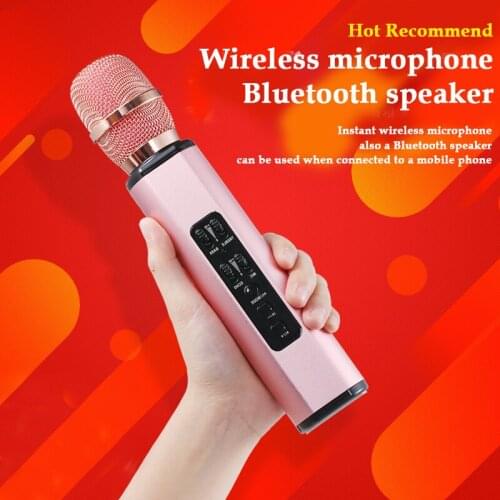 Bluetooth Speaker Singing Condenser Microphone Wireless Portable Column Integrated caixa de som Subwoofer Boombox Music Center