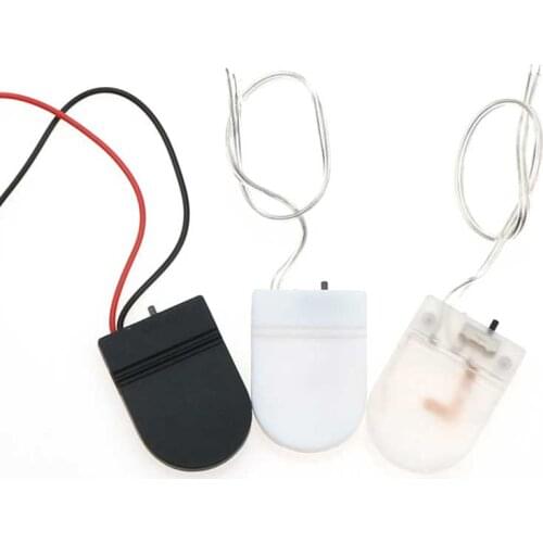 1PC CR2032 Button Coin Cell Battery Socket Holder Case Cover with ON/OFF Switch Black/White/Clear 3V Battery Storage Box