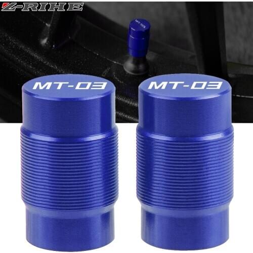 For Yamaha MT-03 MT03 MT 03 FZ 03 Motorcycle Accessories Wheel Tire Valve caps CNC Aluminum Airtight cover 2015 2016 2017 2018