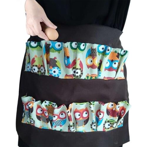 Deep Pockets Eggs Apron Hands Free Polyester Cotton Machine Washable No Shrinkage No Deformation Egg Collecting Aprons